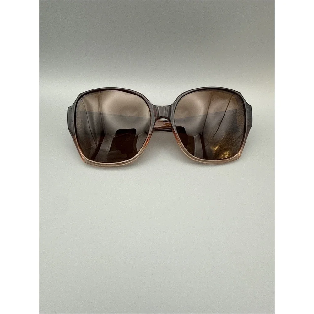 SAINT Genuine Brown/Pink Oversized  Sunglasses-Gradient Polarized Brown Lens NEW